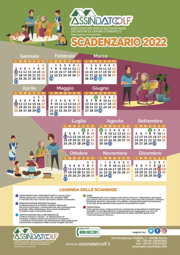 Scadenzario 2022 - ASSINDATCOLF