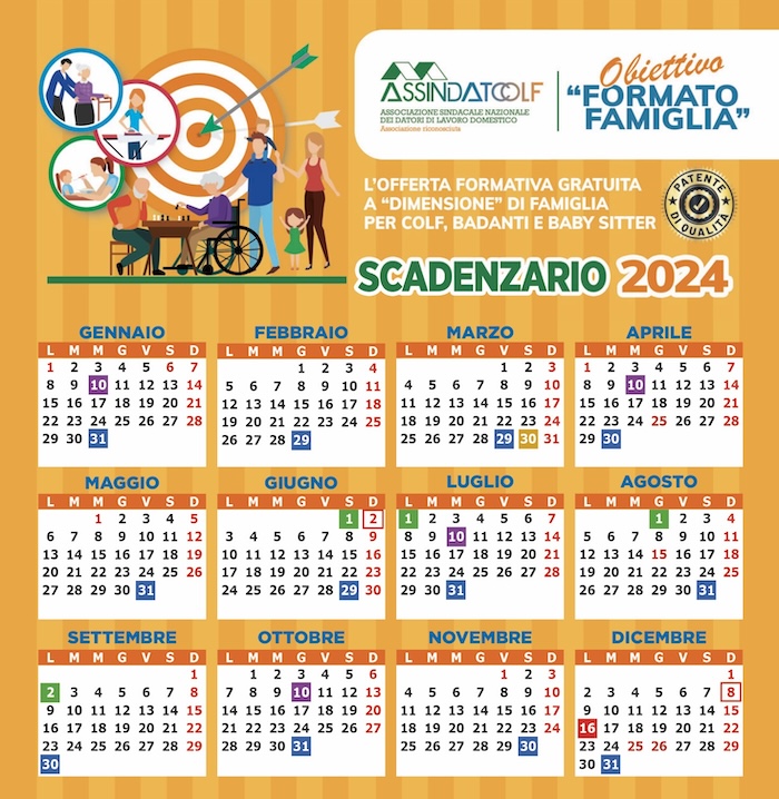 Scadenzario 2024 ASSINDATCOLF